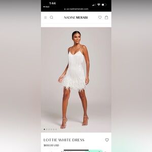 Nadine Merabi Lottie White Dress size small NWT $630